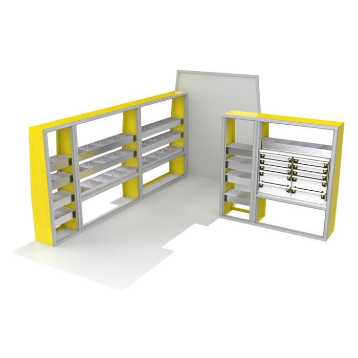 CTech VanPro Commercial Shelving Van Package Ford Transit 148" EXT Wheelbase Model FT-EXT-PRO-1