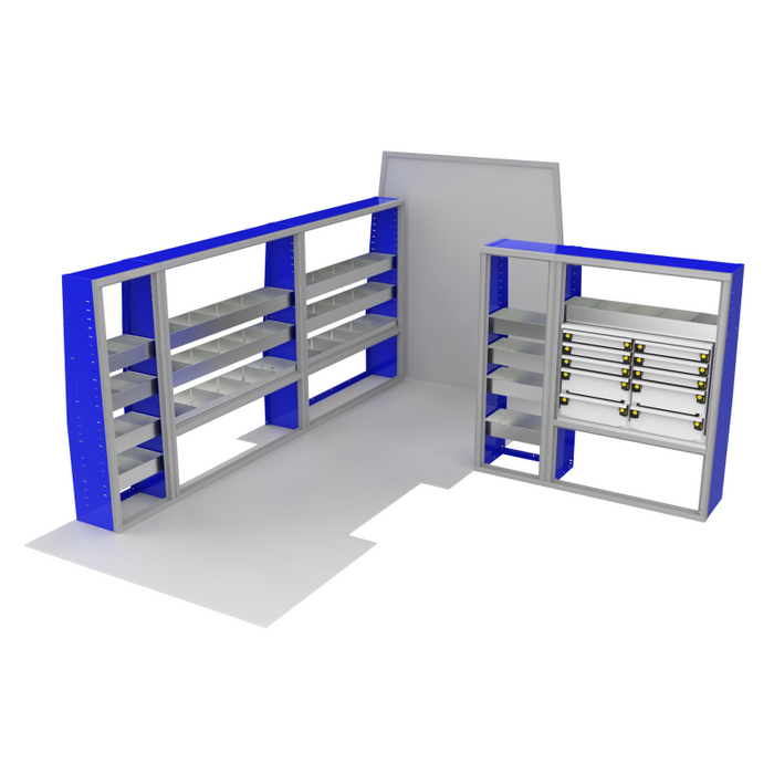 CTech VanPro Commercial Shelving Van Package Ford Transit 148" EXT Wheelbase Model FT-EXT-PRO-1