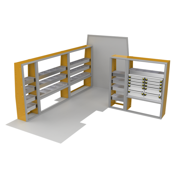 CTech VanPro Commercial Shelving Van Package Ford Transit 148" EXT Wheelbase Model FT-EXT-PRO-1