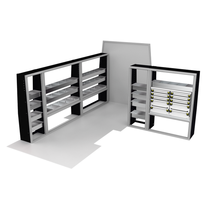 CTech VanPro Commercial Shelving Van Package Ford Transit 148" EXT Wheelbase Model FT-EXT-PRO-1