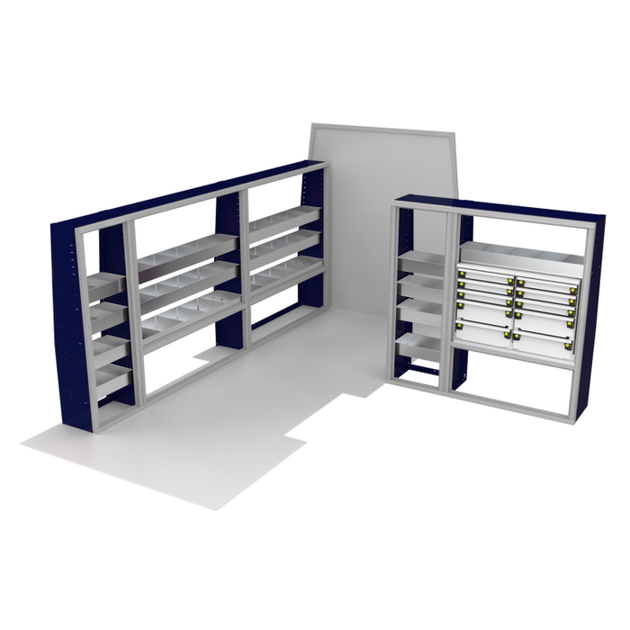 CTech VanPro Commercial Shelving Van Package Ford Transit 148" EXT Wheelbase Model FT-EXT-PRO-1