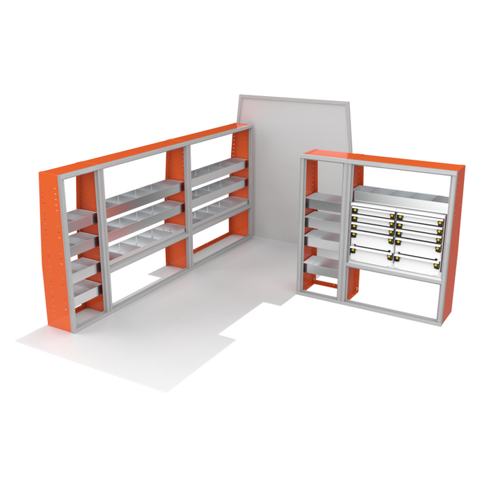 CTech VanPro Commercial Shelving Van Package Ford Transit 148" EXT Wheelbase Model FT-EXT-PRO-1
