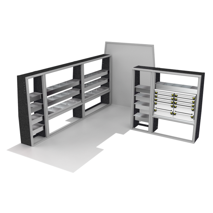 CTech VanPro Commercial Shelving Van Package Ford Transit 148" EXT Wheelbase Model FT-EXT-PRO-1