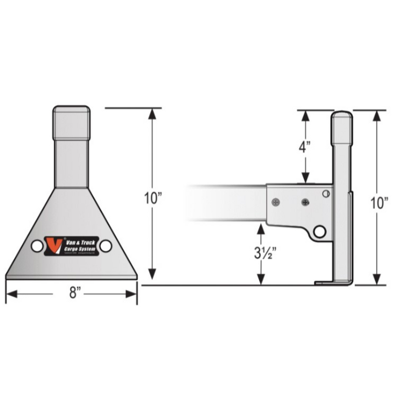 Vantech 3 Bar White Steel Bolt On Ladder Rack System Ram Promaster 201 — Elite Truck