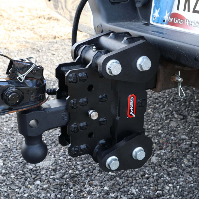GEN-Y Phantom-XT TORSION-FLEX 2" Shank 4.25" Drop 1K TW 10K Hitch and GH-031 Dual-Ball Model GH-104176XT