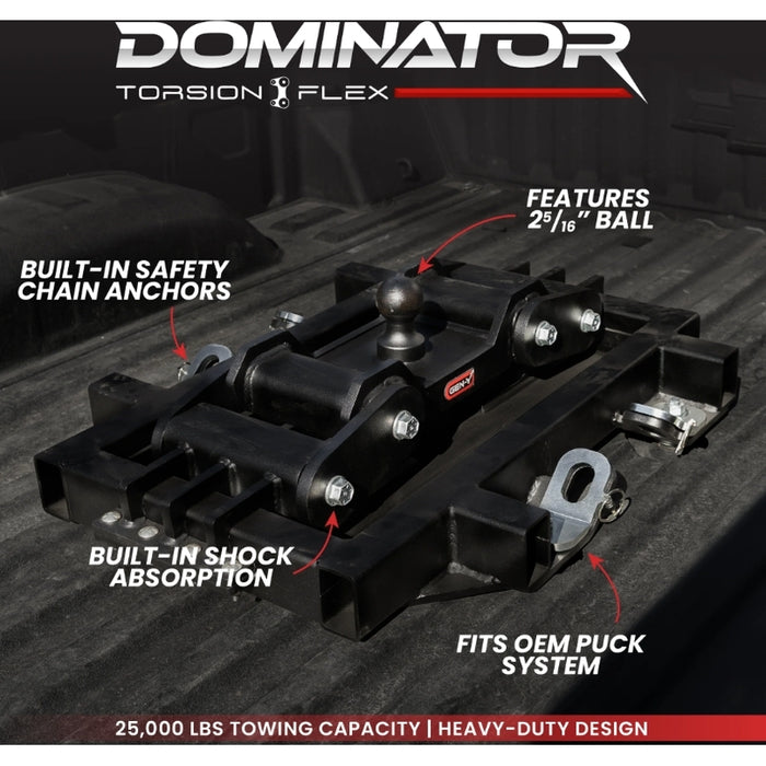 Gen-Y Dominator Truck Gooseneck Hitch - 25K Overall Towing 3.5-6.5K TW Range Model GH-14014