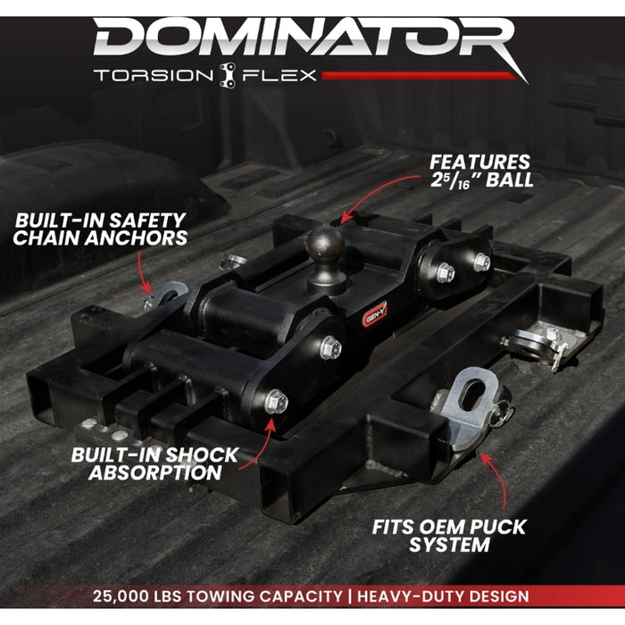 Gen-Y Dominator Truck Gooseneck Hitch - 25K Overall Towing 3.5-6.5K TW Range Model GH-14017