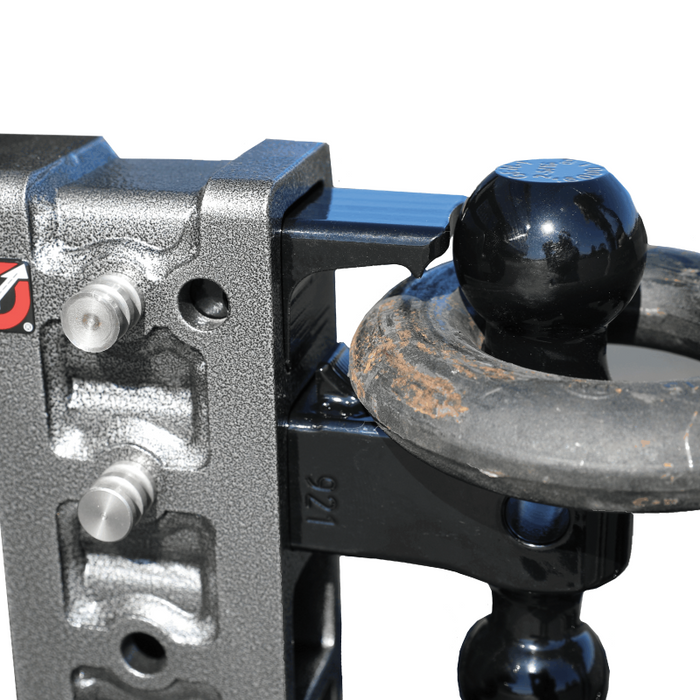 GEN-Y MEGA-DUTY 2.5" Offset Shank 3" Rise, 9" Drop 3.5K TW 32K Hitch & GH-0161 Dual-Ball Model GH-1915