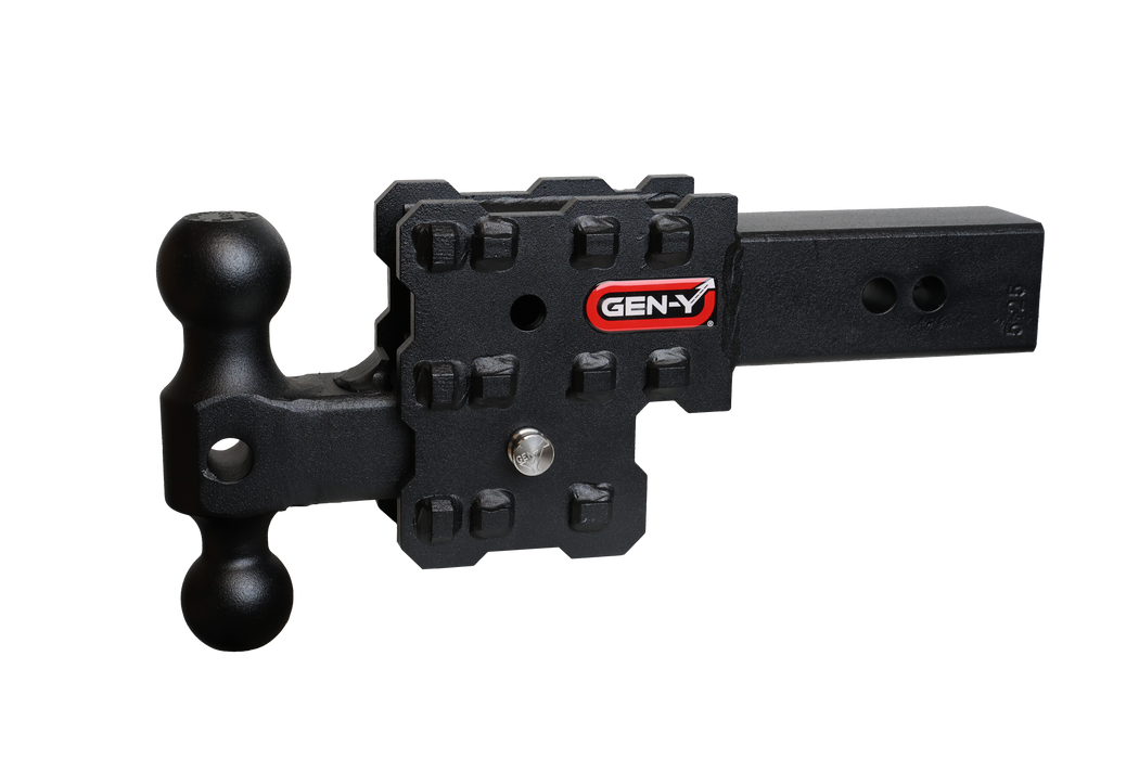 Gen-Y PHANTOM-X 2" Solid Shank 2.5" Drop 1K TW 10K Hitch & GH-031 Dual-Ball Model GH-2612X