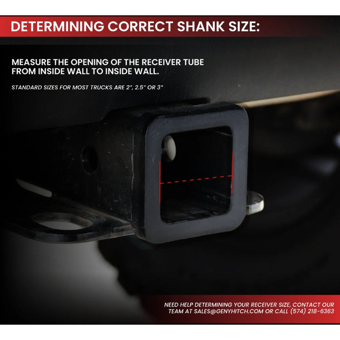 Gen-Y PHANTOM-X 2.5" Solid Shank 2.5" Drop 1.6K TW 16K Hitch Model GH-2422X