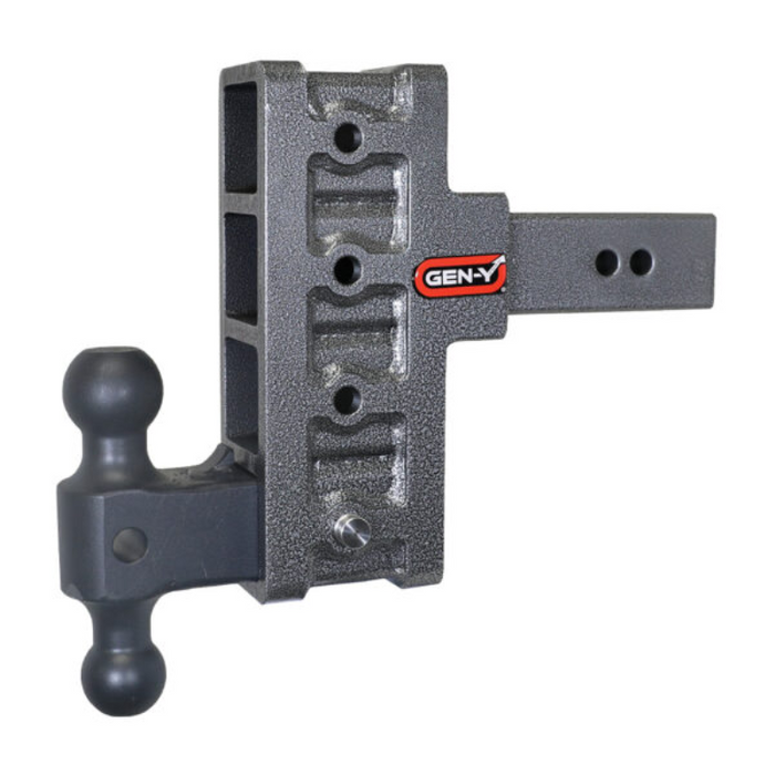 GEN-Y MEGA-DUTY 2.5" Offset Shank 3" Rise, 6" Drop 3K TW 21K Hitch & GH-061 Dual-Ball Model GH-914