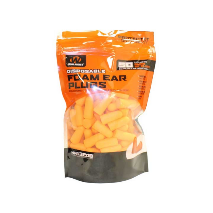 Walker's Foam Ear Plugs - 50 Pair Bag Model GWP-FP50-BAG