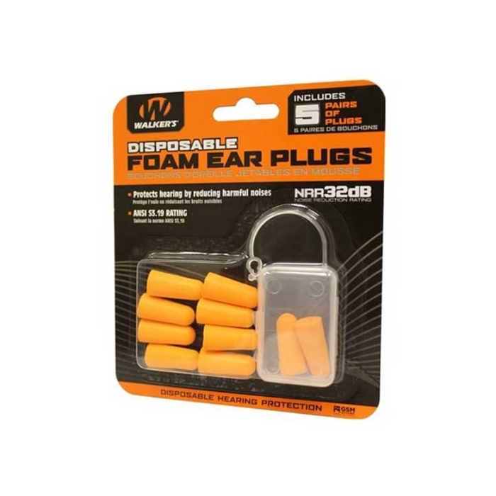Walker's Foam Ear Plugs 10 Blister Model GWP-FP5PK