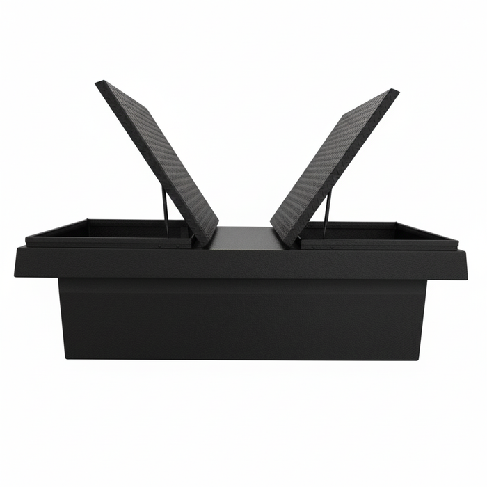 ProTech Crossover 16X20X74 Gull Wing Box Diamond Plate Lid Textured Black Standard Profile Includes Tray Model 54-6222-TB