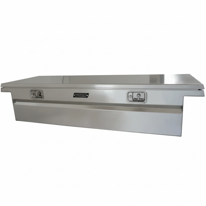 ProTech Crossover 16X20X74 Single Lid Box Smooth Lid Bright Aluminum Low Profile Includes Tray Model 54-8223LP
