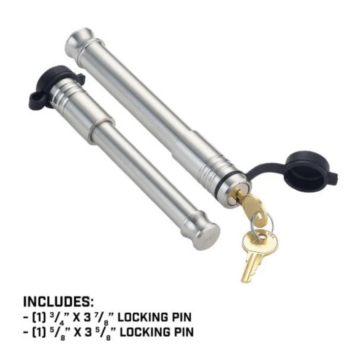 GEN-Y 2 Pack Mixed - (1) 3/4" x 3-7/8" Span Hitch Lock & (1) 5/8" x 3-5/8" Span 3.0" Receiver Lock - 4 Keys Included Fitment: Mega Duty 32K - Boss 32K Model GH-103912