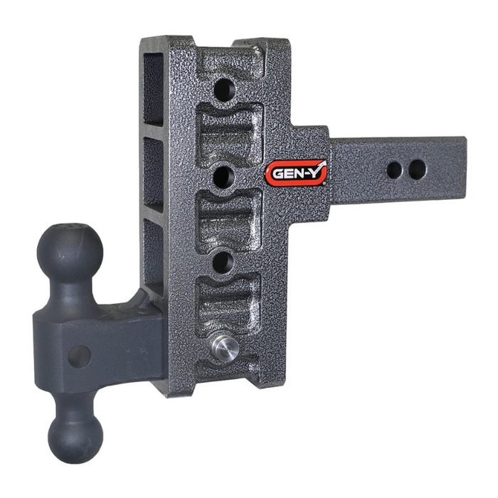 GEN-Y MEGA-DUTY 2.5" Offset Shank 3" rise, 6" Drop 3.5K TW 32K Hitch & GH-0161 Dual-Ball Model GH-1914