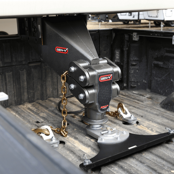 GEN-Y EXECUTIVE TORSION-FLEX Auto Latch Fifth Wheel to Gooseneck 2 5/16" Coupler 3.5K - 6.5K pin weight range 30K Towing Model GH-8075AL