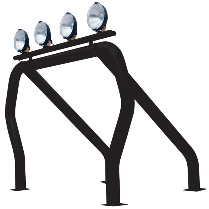 Go Rhino Bed Bars Complete Kit Single Bar/Single Kicker (Between wheel wells) Black Model 9809560SSB