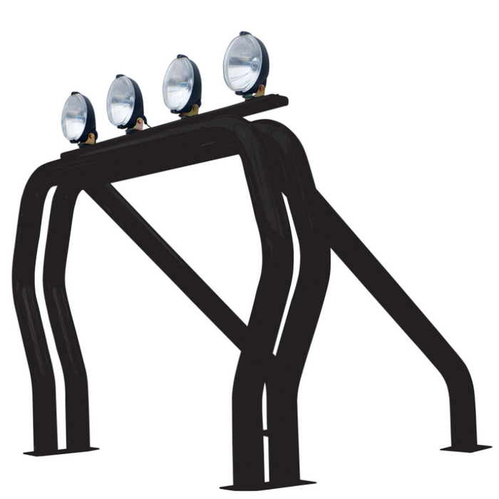 Go Rhino Bed Bars Complete Kit Double Bar/Single Kicker (On wheel wells) Black Model 9009516DSB