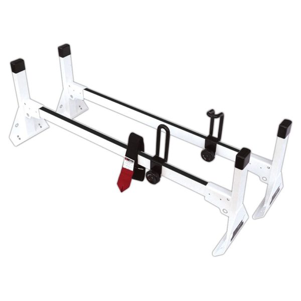 Vantech 2-Bar White Steel Clamp-On Ladder Rack System Dodge RAM Van 1981-2007 (All Trims) Model H1062W