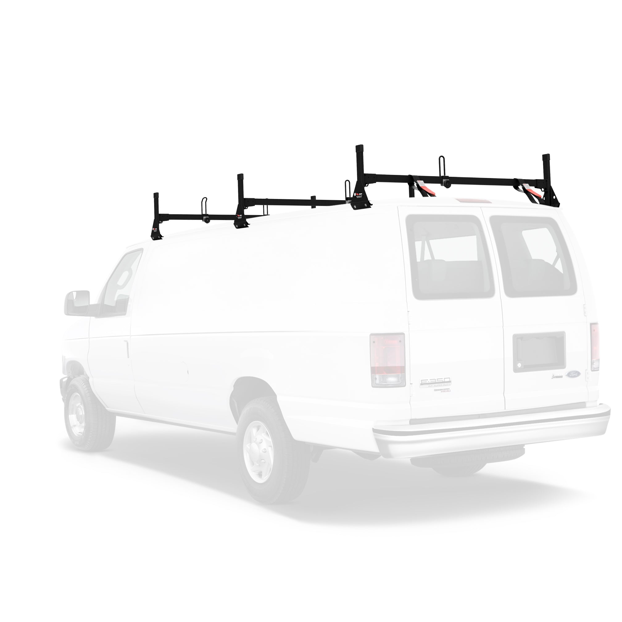 Vantech 3-Bar Black Steel Clamp-On Ladder Rack System Dodge RAM Van 19 ...