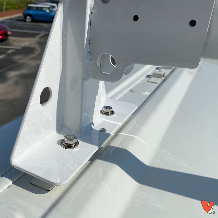 Vantech 2-Bar White Steel Bolt-On Ladder Rack System Nissan NV 2011-current Model H1302W