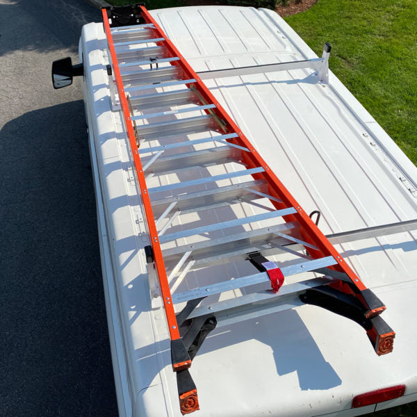 Vantech 2-Bar White Steel Bolt-On Ladder Rack System Nissan NV 2011-current Model H1302W