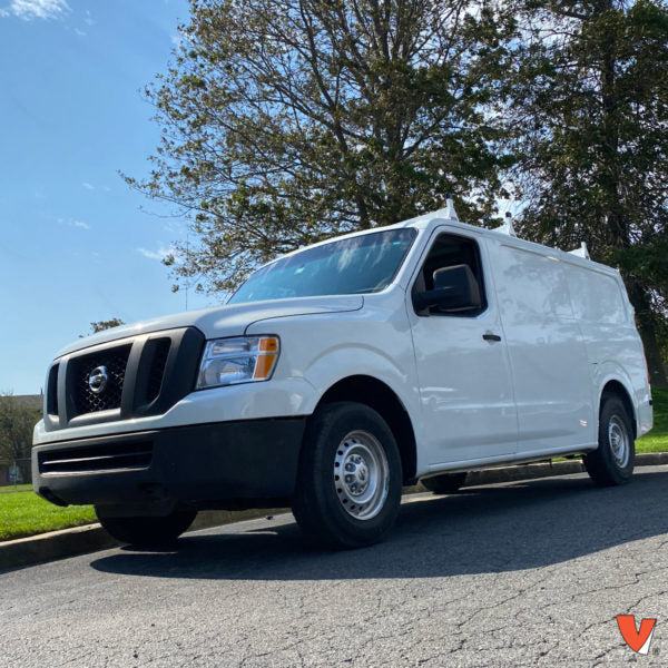 Vantech 3-Bar White Steel Bolt-On Ladder Rack System Nissan NV 2011-current Model H1303W