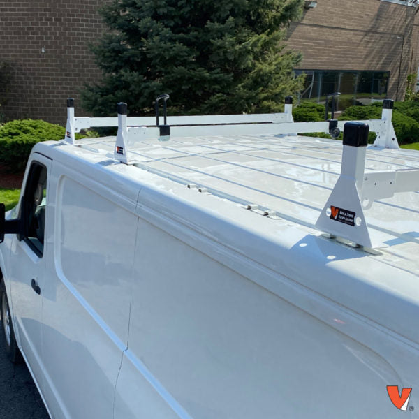 Vantech 3-Bar White Steel Bolt-On Ladder Rack System Nissan NV 2011-current Model H1303W