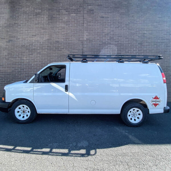 Vantech Black Aluminum Clamp-On Cargo Rack System Chevrolet Express 19 ...