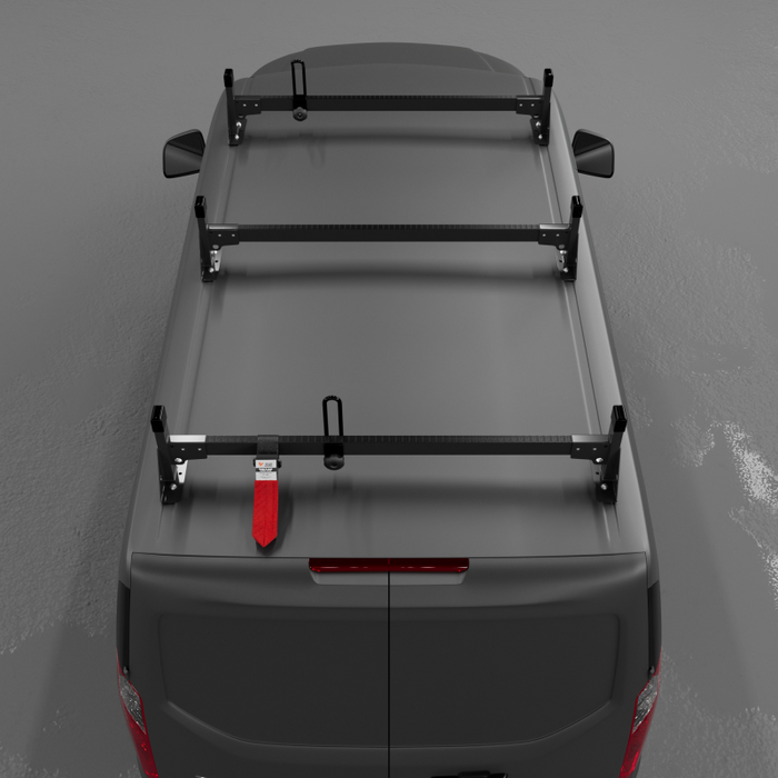 Vantech 3-Bar Black Aluminum Bolt-On Ladder Rack System Ford Transit Connect 2014-current Model H1713B