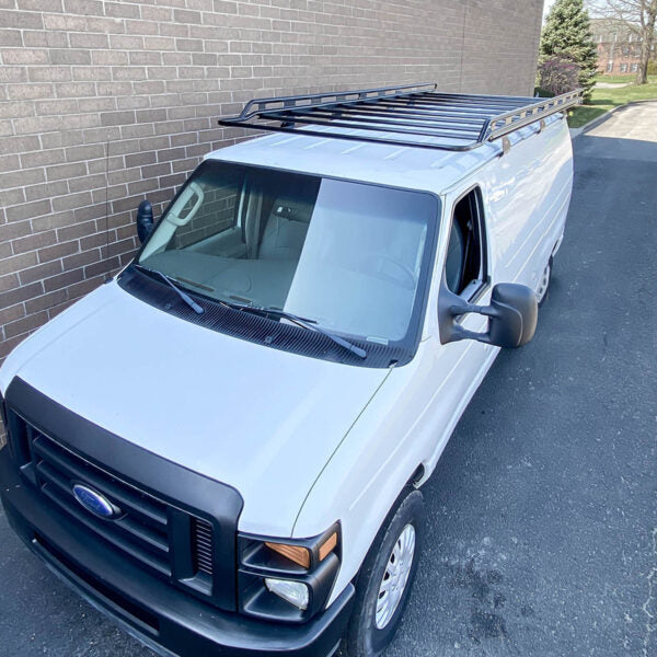 Vantech Black Aluminum Clamp-On Cargo Rack System Ford Econoline 1992 ...