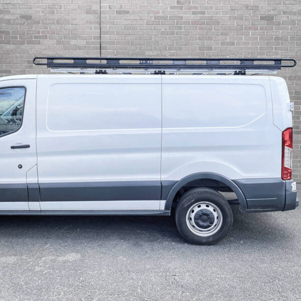 Vantech Black Aluminum Bolt-On Cargo Rack System Ford Transit 2015-current Low Roof / 130" WB Model H1808AA03B