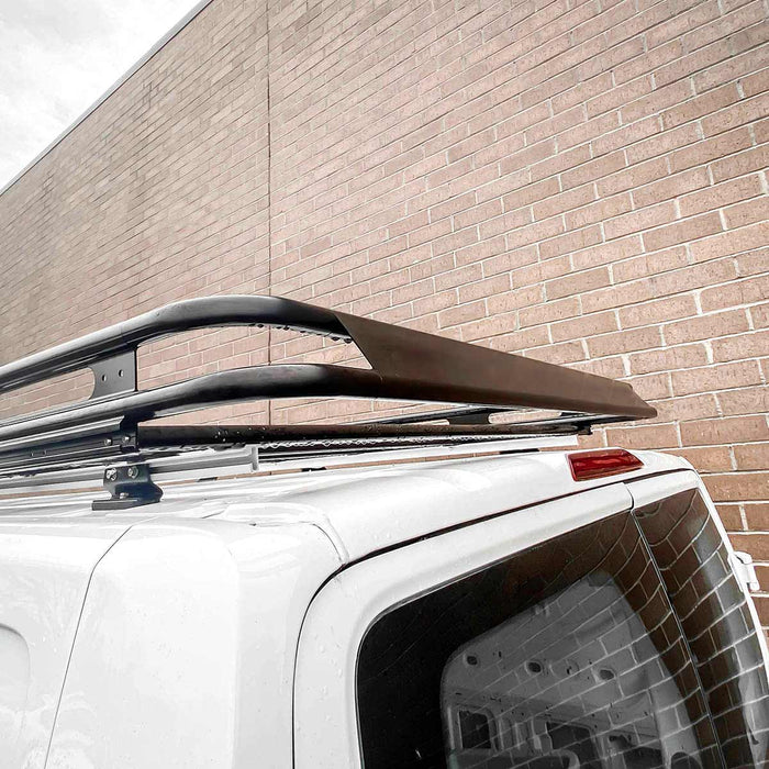 Transit Bent Rack End Vantech Black Aluminum Bolt-On Cargo Rack System Ford Transit 2015-cur ...