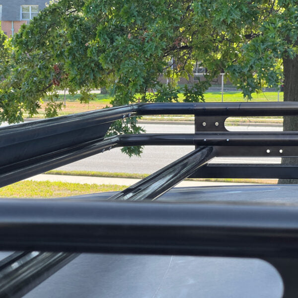 Vantech Black Aluminum Bolt-On Cargo Rack System Ford Transit 2015-current Medium Roof / 130" WB Model H1809DD02B