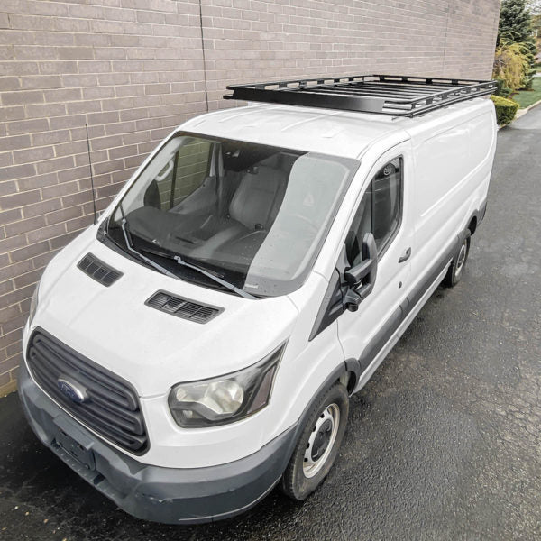Loader Transit Rack Vantech Black Aluminum Bolt-On Cargo Rack System Ford Transit 2015-cur ...