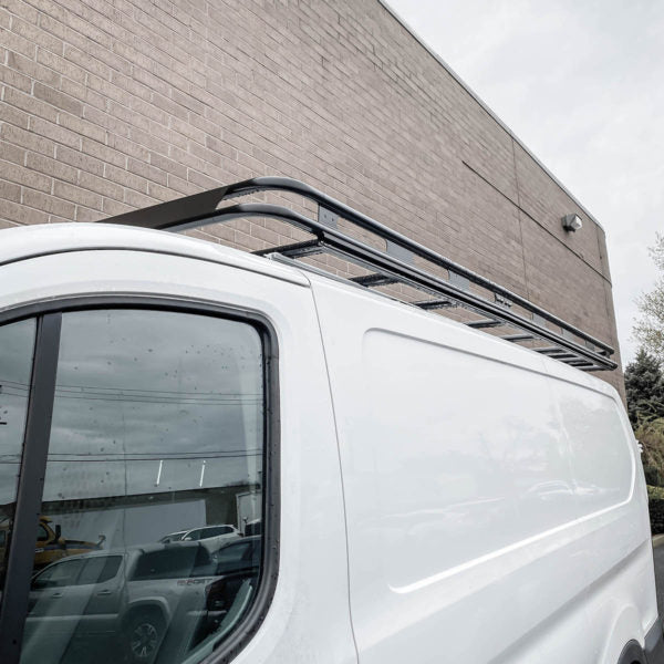 Vantech Black Aluminum Bolt-On Cargo Rack System Ford Transit 2015-current Low Roof / 148" WB Model H1810DD04B