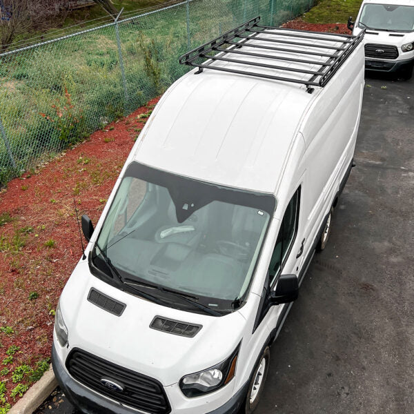 Vantech Black Aluminum Bolt-On Cargo Rack System Ford Transit 2015-cur ...