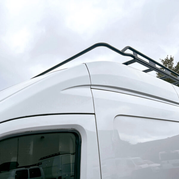 Vantech Black Aluminum Bolt-On Cargo Rack System Ford Transit 2015-current High Roof / 148" WB Model H1812ED02B