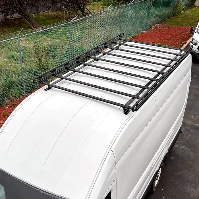 Vantech Black Aluminum Bolt-On Cargo Rack System Ford Transit 2015-current High Roof / 148" WB / Extended Model H1813AA04B