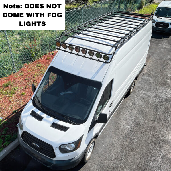 Vantech Black Aluminum Bolt-On Cargo Rack System Ford Transit 2015-current High Roof / 148" WB / Extended Model H1813FD05B