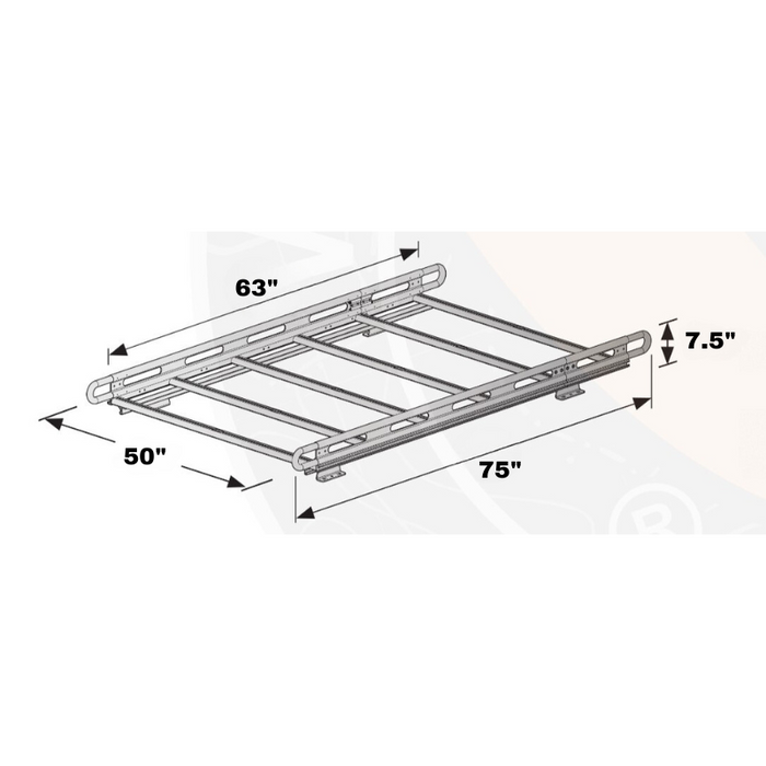 Vantech Black Aluminum Bolt-On Cargo Rack System Ford Transit Connect 2014-current SWB Model H1816AA31B