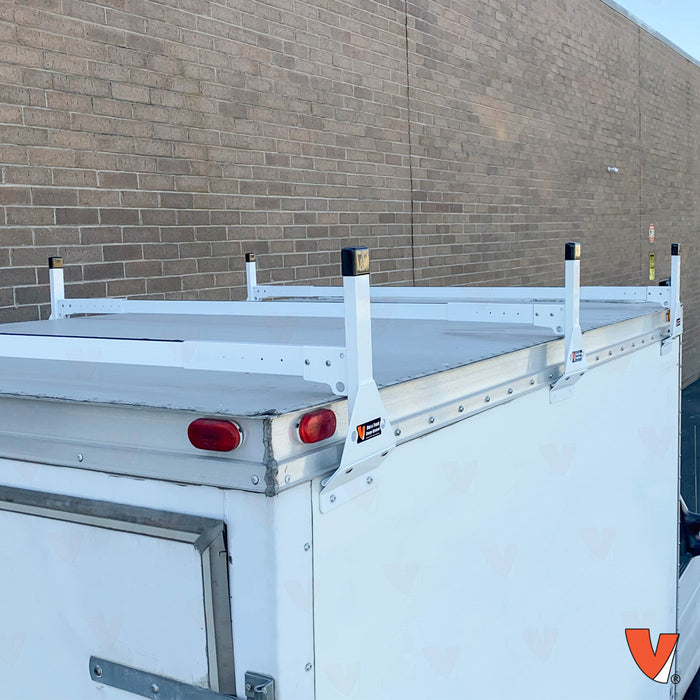 Vantech 3-Bar White Aluminum (82"- 90") Side Mount Rack System Box Truck / Trailer Model C46003159W