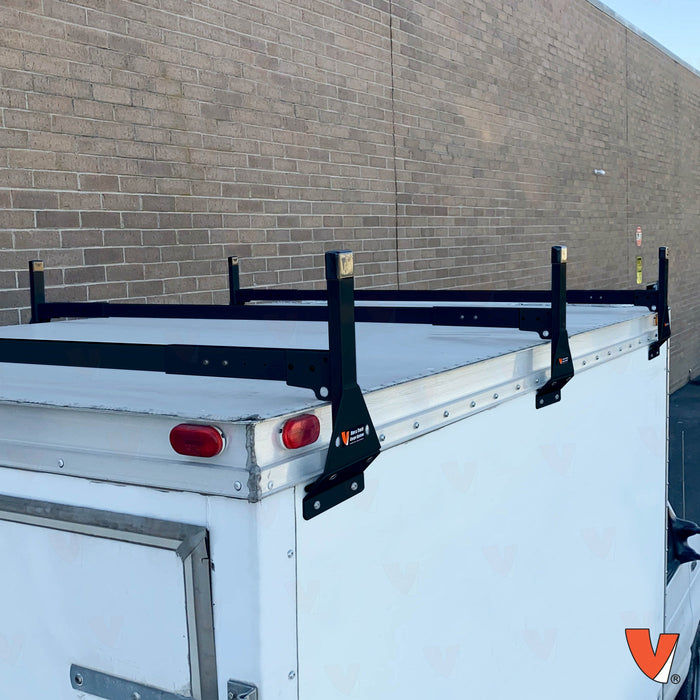 Vantech 3-Bar Black Aluminum (94"- 102") Side Mount Rack System Box Truck / Trailer Model C46003161B