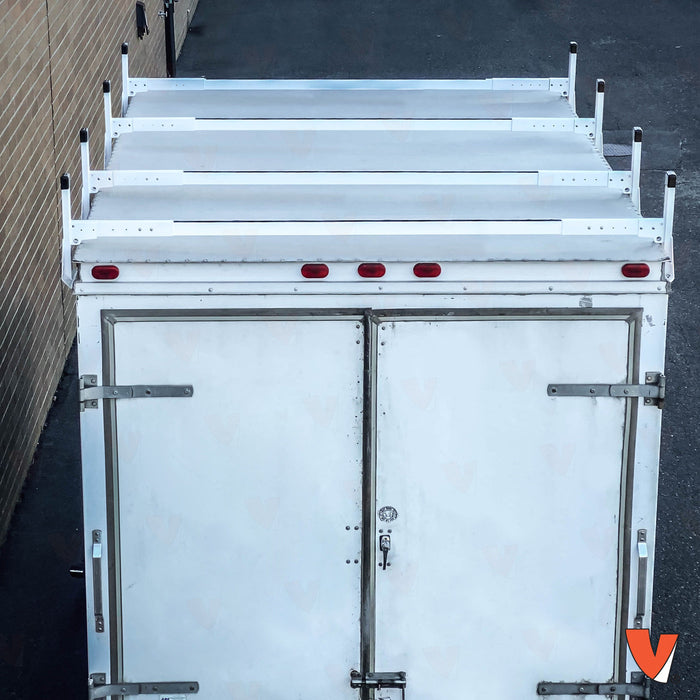 Vantech 4-Bar White Aluminum (94"- 102") Side Mount Rack System Box Truck / Trailer Model C46004161W