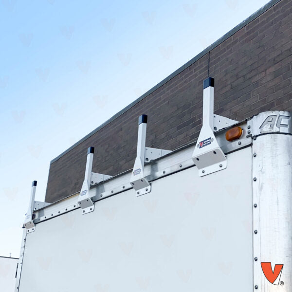 Vantech 4-Bar White Steel (82"- 90") Side Mount Rack System Box Truck / Trailer Model C46004158W
