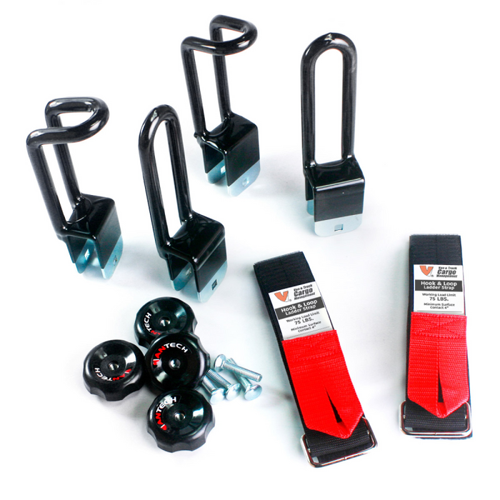 Vantech 3-Bar White Aluminum Ladder Rack System Mercedes Sprinter 2007-current High Roof Model H2666W