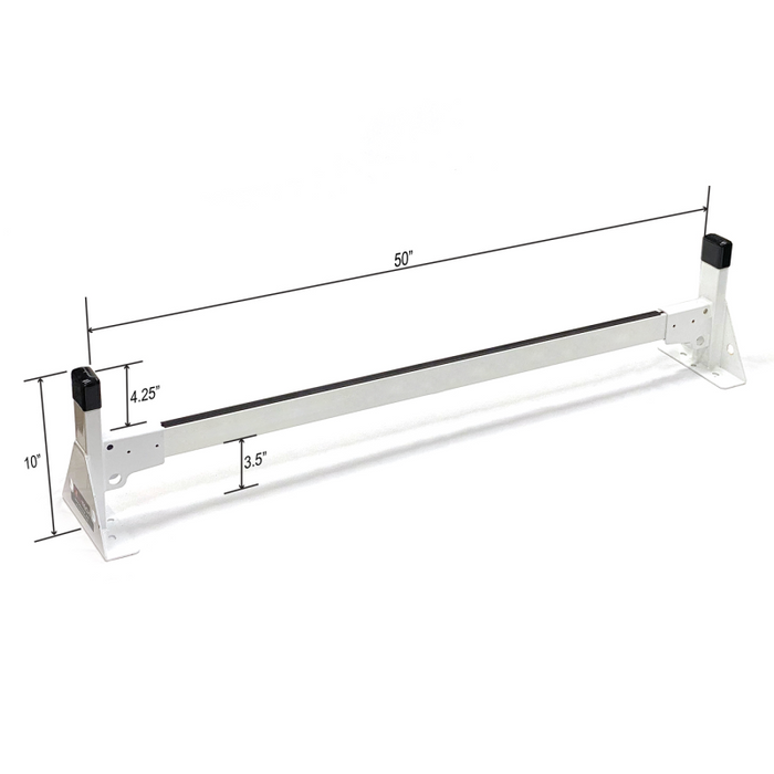 Vantech 3-Bar White Aluminum Ladder Rack System Mercedes Sprinter 2007-current High Roof Model H2666W