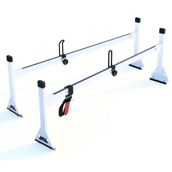 Vantech 2-Bar White Aluminum Clamp-On Ladder Rack System Mercedes Sprinter 2002-2006 Low Roof Model H2151W
